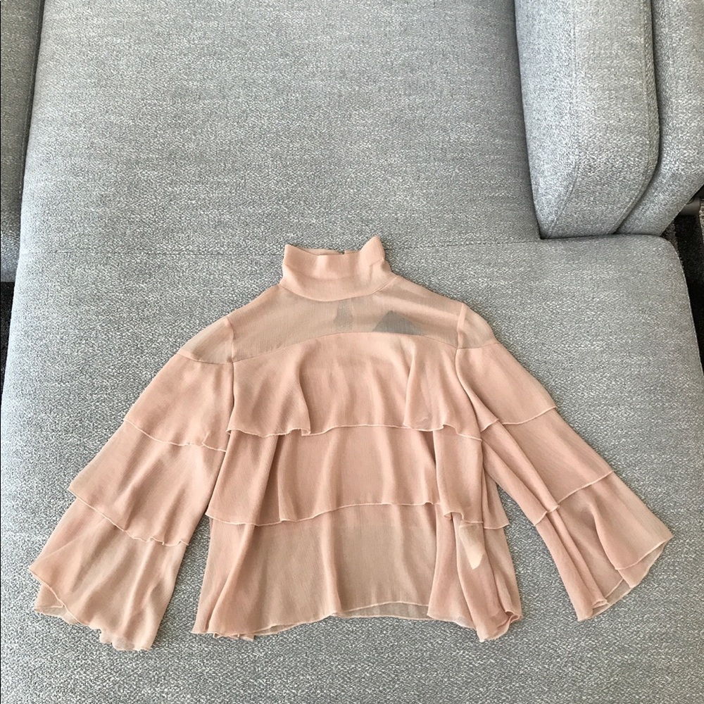 Zara blush blouse